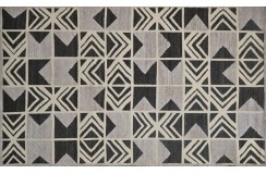 Przycinane nowoczesne wzory geometryczne dywan Indo-Nepal 150x240cm 100% wełna owcza szary