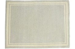 Prosty, nowoczesny szary dywan Nepal 300x400cm ręcznie tkany, 100% wełna owcza, Indie