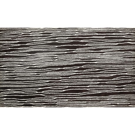 Brązowy dywan Ascetic Stripes SRT-214 Brown, 100% wełna, ręcznie wykonany