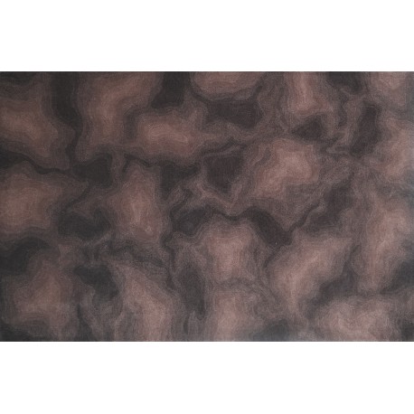 Brązowy dywan Ascetic Stripes SRT-215 Orange, 100% wełna, ręcznie wykonany 120x180cm