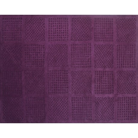 Fioletowy dywan Ascetic Squares SH-229 Lila, 100% wełna, ręcznie wykonany 120x180cm