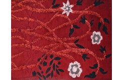 Prostokątny dywan Colorful Garden SH-239 Red, 100% wełna, ręcznie wykonany