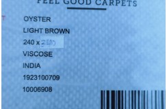 Dywan Brinker Carpets Oyester w pasy brązowy z połyskiem 100% wiskoza