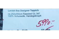 Wełniany dywan Lavish z Nepalu 250x350cm w stylu abstrakcyjnym