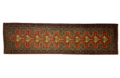 Ręcznie tkany chodnik Hamadan z geometryczno-kwiatowym wzorem 80x300cm Iran