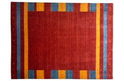 Czerwony ekskluzywny dywan Gabbeh Loribaft Indie 250x350cm 100% wełniany 