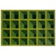 Zielony dywan Ascetic Illusion Squares IS-111 green, 100% wełna, ręcznie wykonany 120x180cm, 170x240cm