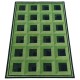 Zielony dywan Ascetic Illusion Squares IS-111 green, 100% wełna, ręcznie wykonany 120x180cm, 170x240cm