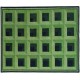 Zielony dywan Ascetic Illusion Squares IS-111 green, 100% wełna, ręcznie wykonany 120x180cm, 170x240cm