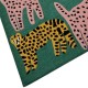 Zielony dywan Ascetic Cats AC-268 green, 100% wełna, ręcznie wykonany 120x180cm