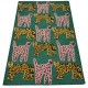 Zielony dywan Ascetic Cats AC-268 green, 100% wełna, ręcznie wykonany 120x180cm