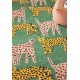 Zielony dywan Ascetic Cats AC-268 green, 100% wełna, ręcznie wykonany 120x180cm