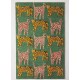 Zielony dywan Ascetic Cats AC-268 green, 100% wełna, ręcznie wykonany 120x180cm