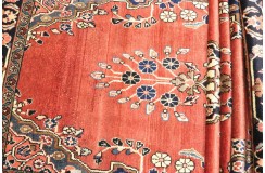 Śliczny czerwony perski dywan ręcznie tkany Hamadan chodnik 120x300cm