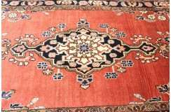 Śliczny czerwony perski dywan ręcznie tkany Hamadan chodnik 120x300cm