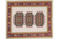 Etniczny kolorowy kilim dwustronny 100% wełniany dywan płasko tkany 250x300cm Indie