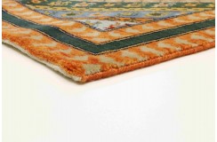 100% wełna gruby dywan loribaft z indii beżowy patchwork 140x290cm