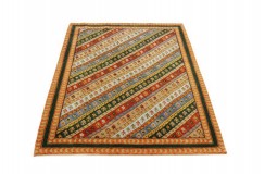 100% wełna gruby dywan loribaft z indii beżowy patchwork 140x290cm