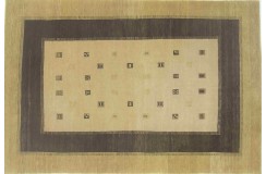 100% wełniany oryginalny dywan Gabbeh Loribaft patchwork 140x200cm Indie, gruby, mięsisty, unikat, beżowy