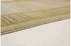 100% wełna gruby dywan loribaft z indii beżowy patchwork 140x200cm