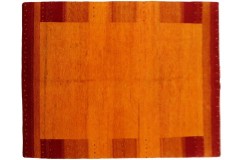 Salonowy gruby, ciepły dywan gabbeh 200x300cm wełna argentyńska pomarańczowy, Indie