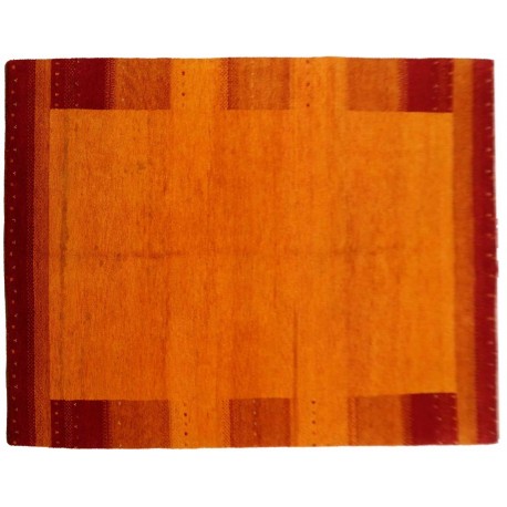 Salonowy gruby, ciepły dywan gabbeh 200x300cm wełna argentyńska pomarańczowy, Indie