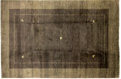 Salonowy gruby, ciepły dywan gabbeh 200x300cm wełna argentyńska brązowy, Indie