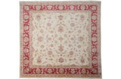 Dywan Ziegler Royal 100% wełna kamienowana ręcznie tkany luksusowy ok 300x300cm kwadratowy ornamenty