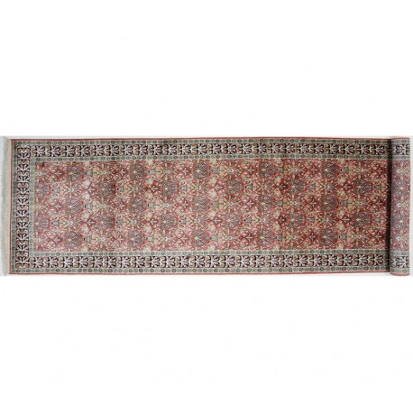 Dywan Kaszmir (Kaschmir) z naturalnego jedwabiu klasyczny chodnik ok 95x360cm Indie ręcznie tkany klasyczny