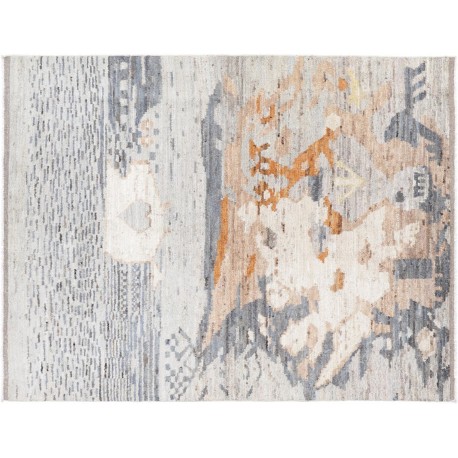 Kolorowy etniczny dywan Berber Beni Ourain abstrakcyjny do salonu 100% wełniany ok 175x225cm ręcznie tkany
