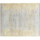 Szaro złoty etniczny dywan Berber Beni Ourain abstrakcyjny do salonu 100% wełniany ok 250x300cm ręcznie tkany