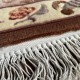 Rzeźbiony chodnik rajski ogród z Chin 100% wełna superwasched miękka, kwiaty 3D beżowo-brązowy
