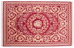 Elegancki kwiatowy dywan z Chin 100% wełna superwasched miękka, kwiaty 3D bordowy, różne rozmiary