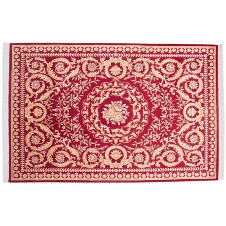 Elegancki kwiatowy dywan z Chin 100% wełna superwasched miękka, kwiaty 3D bordowy, różne rozmiary