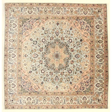 Dywan Tabriz 50Raj wełna kork+jedwab najwyższej jakości dywan z Iranu ok 250x250cm wart 110 200zł