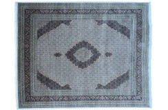 Dywan luksusowy Tabriz Mahi z naturalnej wełny i jedwabiu klasyczny ok 250x300cm Indie ręcznie tkany klasyczny czarny, beżowy