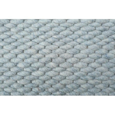 LUKSUSOWY zaplatany dywan BRINKER FEEL GOOD CARPETS Genua light green zielony 100% wełna filcowana 250x300cm