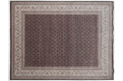 Dywan luksusowy Tabriz Mahi z naturalnej wełny i jedwabiu klasyczny ok 250x300cm Indie ręcznie tkany klasyczny czarny, beżowy