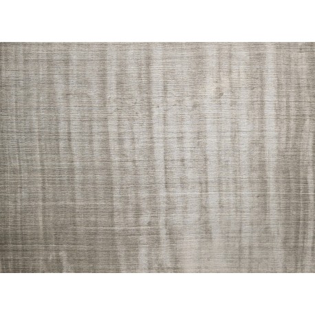 Miękki błyszczący dywan Gabbeh Handloom w pasy wełna wiskoza beżowo-szary 240x300cm 