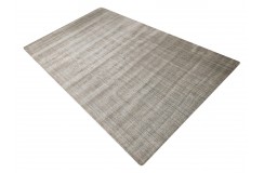 Wełna i wiskoza gruby dywan handloom z indii szary, beżowy 240x300cm