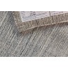 Miękki błyszczący dywan Gabbeh Handloom w pasy wełna wiskoza beżowo-szary 240x300cm 