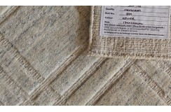 Wełna i wiskoza gruby dywan handloom z indii szary, beżowy 170x240cm