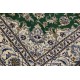 Kwadrtowy zielony dywan Nain gęsto ręcznie tkany z Iranu wełna + jedwab ok 200x200cm