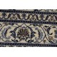 Kwadrtowy beżowy dywan Nain gęsto ręcznie tkany z Iranu wełna + jedwab ok 200x200cm