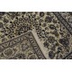 Kwadrtowy beżowy dywan Nain gęsto ręcznie tkany z Iranu wełna + jedwab ok 200x200cm