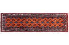 Afgański gęsto tkany oryginalny Akcza 100% wełniany dywan Buchara 80x300cm ręcznie tkany