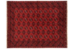 Afgański czerwony ręcznie tkany oryginalny 100% wełniany dywan Buchara 150x200cm ręcznie tkany