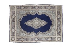 Bogaty klasyczny granatowy perski dywan Kerman (Kirman) ok 300x400cm 100% wełna sygnowany