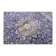 Dywan Kaszmar ogromny 290x380cm 100% wełna kork z Iranu pałacowy kobierzec w kwiatowe ornamenty granatowo-złoty