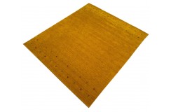 Z delikatnymi wzorami 100% wełniany dywan Gabbeh Handloom pomarańczowy 250x300cm 2cm gruby